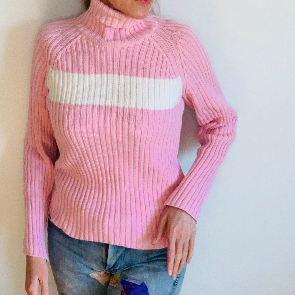 Beautiful, authentic Vintage Ralph Lauren 100% THICK Cotton Turtleneck Sweater🌸